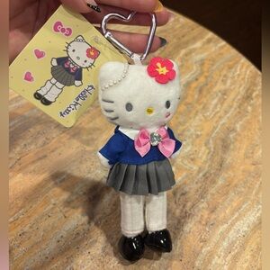Hello Kitty schoolgirl Keychain plush Japan